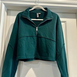 2 Pce. Teal Zip-Up Sweatshirt and Joggers Set